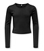 Kids ONLY winter top meisjes - zwart - KogTrinny - tight fit, longsleeve, glitter