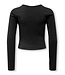 Kids ONLY winter top meisjes - zwart - KogTrinny - tight fit, longsleeve, glitter