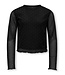 Kids ONLY winter top meisjes - zwart - KogJada - regular fit, longsleeve, glitter steentjes
