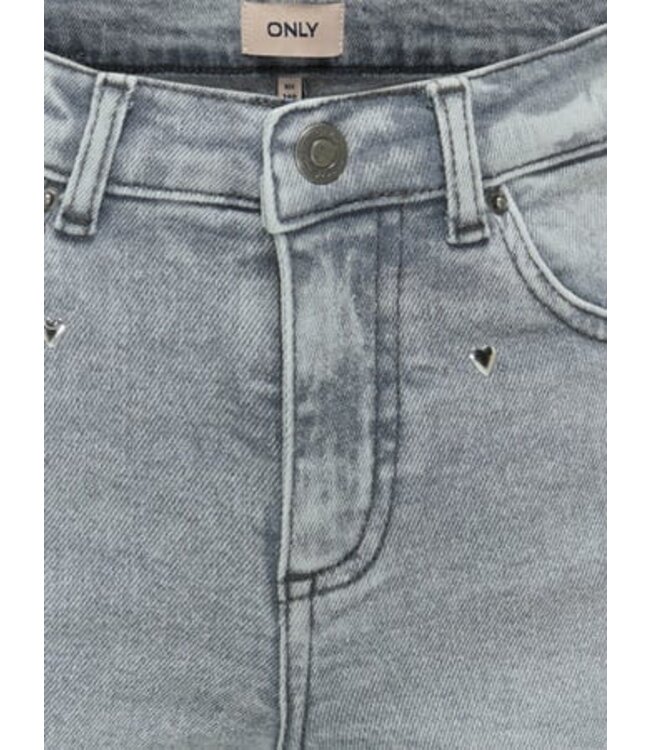 Kids ONLY winter jeansbroek meisjes - grijs - KogJuicy - wide leg fit