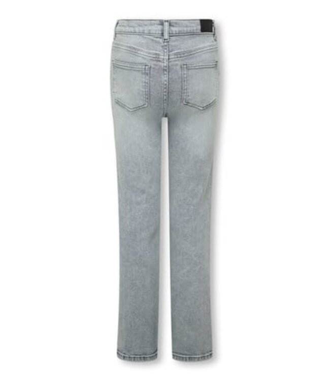 Kids ONLY winter jeansbroek meisjes - grijs - KogJuicy - wide leg fit