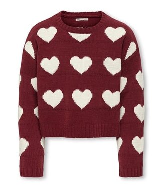 Kids ONLY winter sweater meisjes - paars - KogSus - regular fit, gebreid