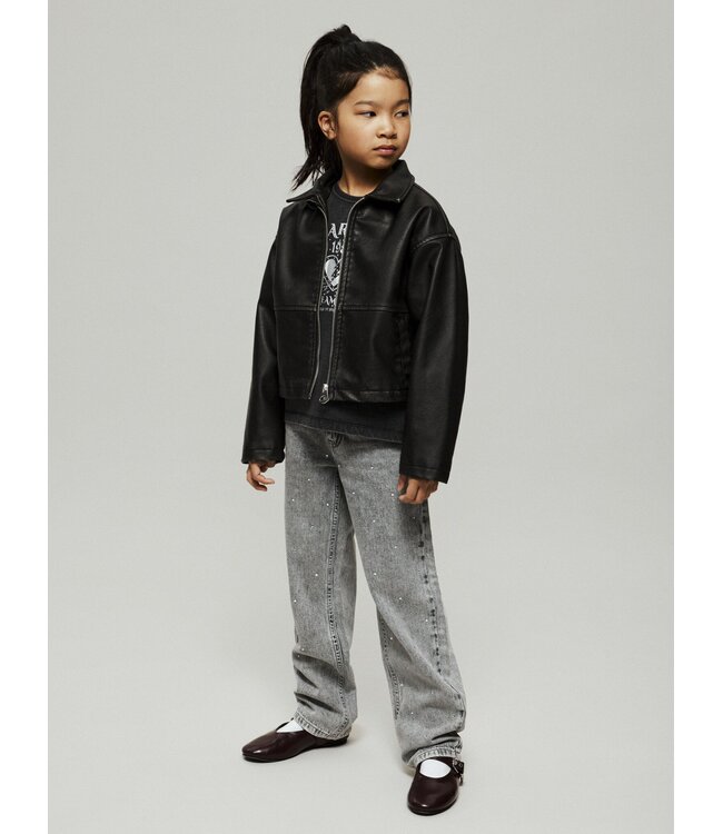 Name it winter jeansbroek meisjes- grijs - straight fit - NkfRose