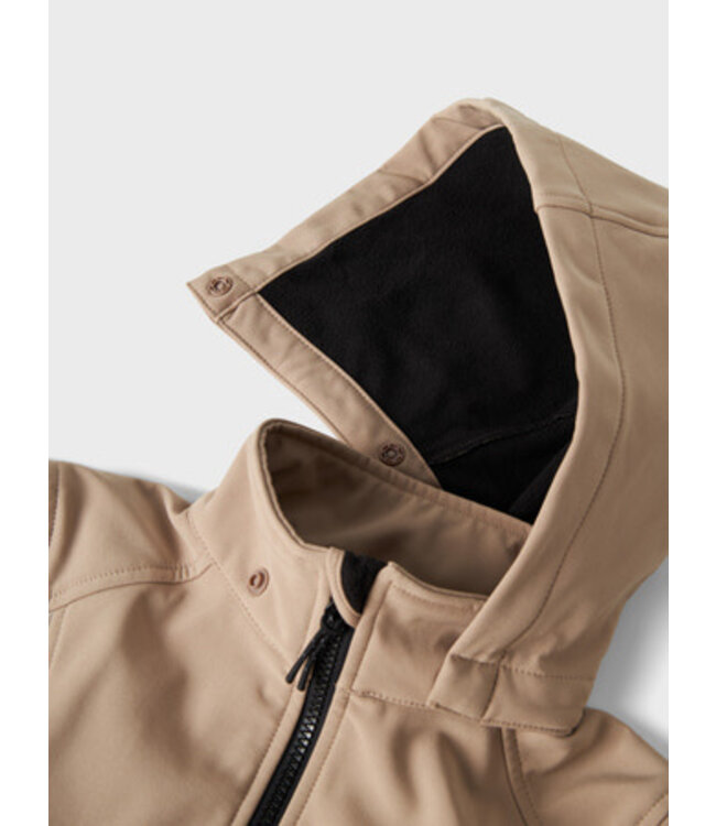 Name it winter softshell jas jongens - bruin - NknAlf