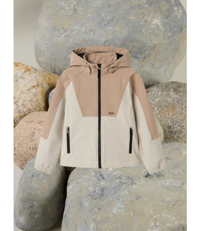 Name it winter softshell jas jongens - bruin - NknAlf