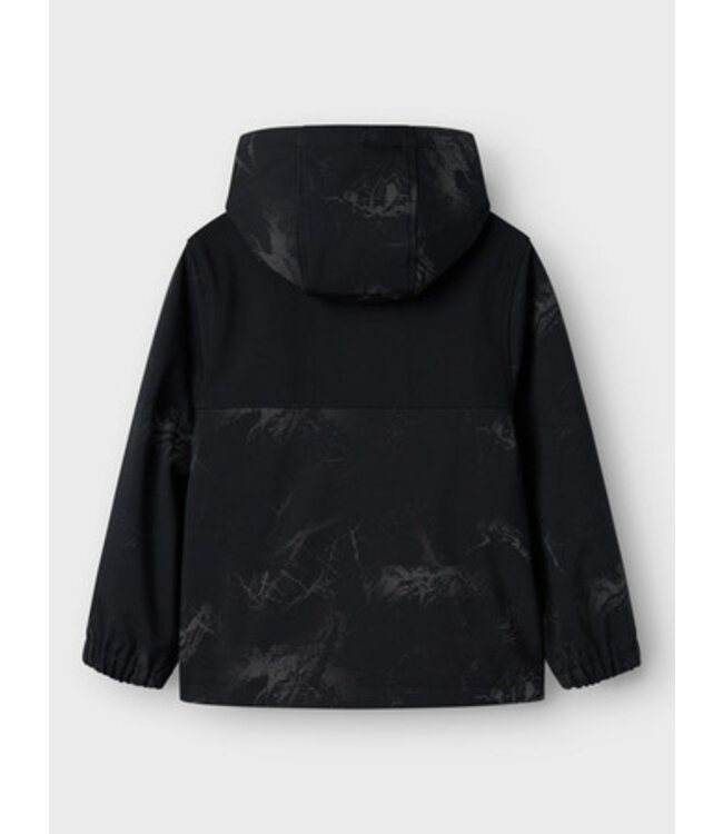 Name it winter softshell jas jongens - zwart - NkmAlf