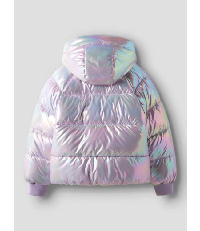 Name it winter winterjas meisjes - paars - puffer, foil - NkfMalan
