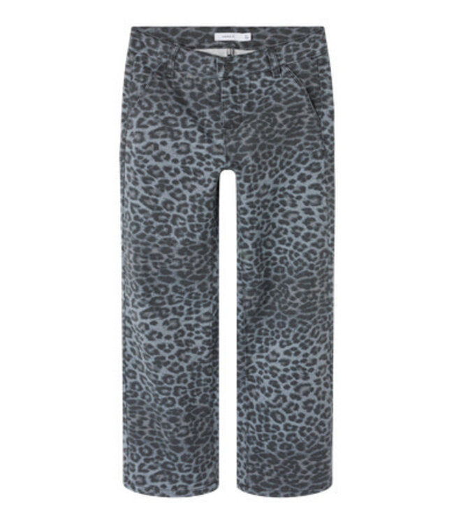 Name it winter broek meisjes - grijs - wide leg fit - NkfRose