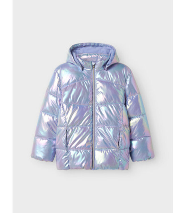 Name it winter winterjas meisjes - paars - puffer, shiny - NkfMolina
