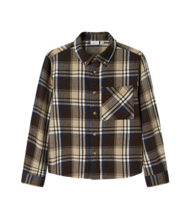 Name it winter t-shirt jongens - bruin - regular fit - NkmNoland