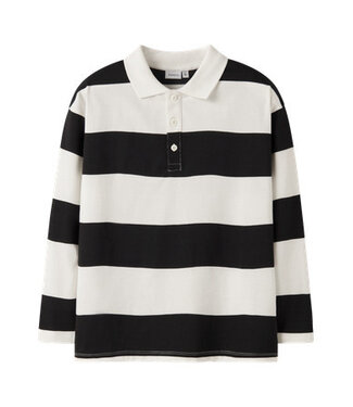 Name it winter polo t-shirt jongens - wit - relaxed fit - NkmNutiva