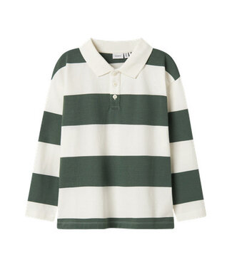 Name it winter polo t-shirt jongens - wit - relaxed fit - NkmNutiva