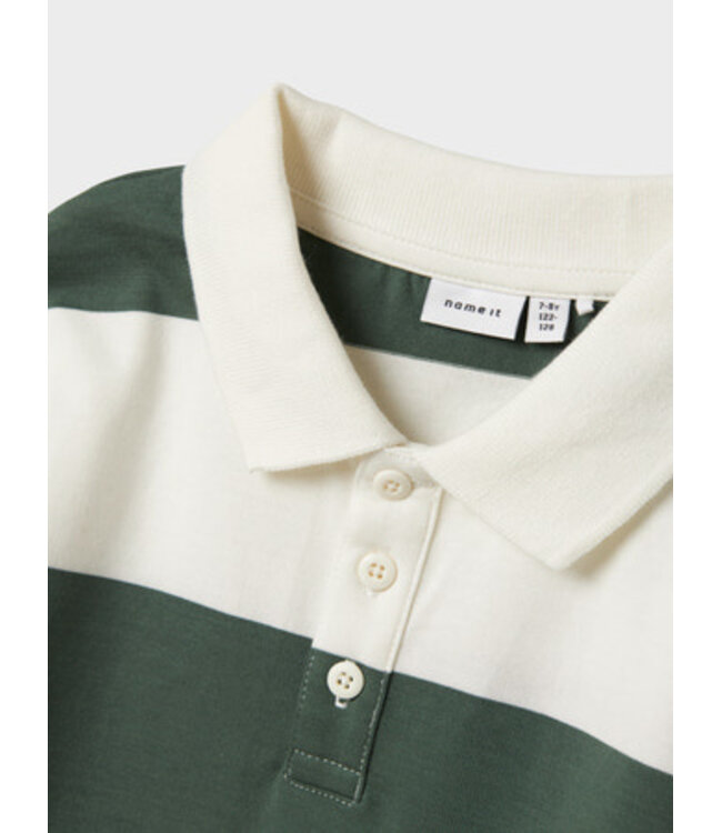 Name it winter polo t-shirt jongens - wit - relaxed fit - NkmNutiva