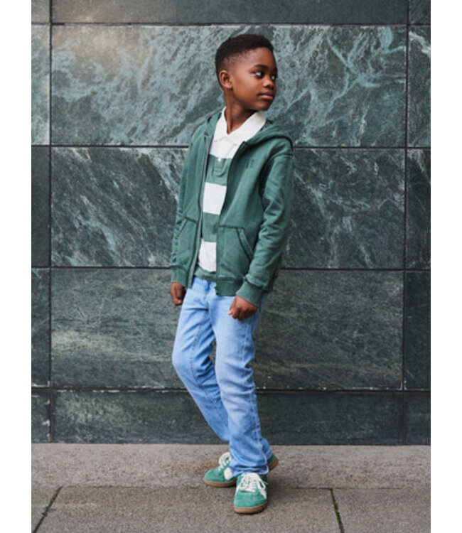 Name it winter polo t-shirt jongens - wit - relaxed fit - NkmNutiva