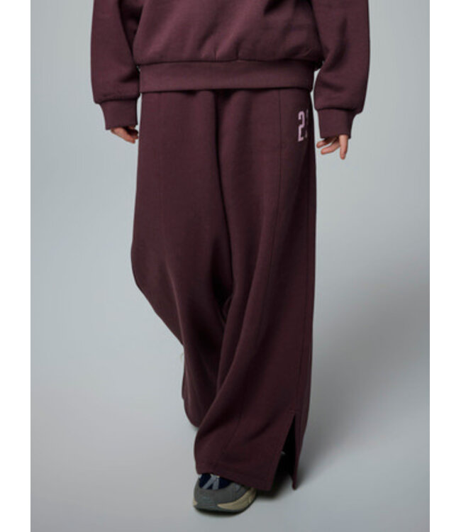 Name it winter sweat broek meisjes - paars - wide leg fit - NkfOdika