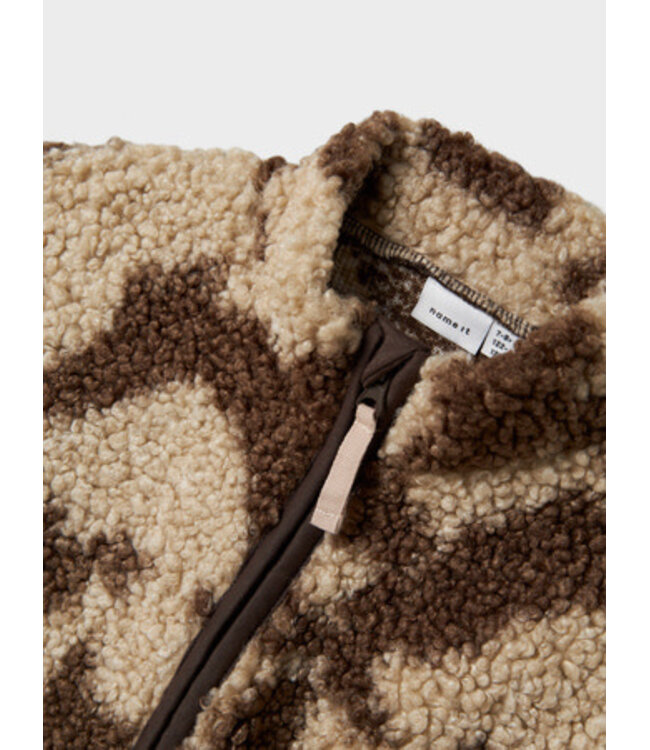 Name it winter vest jongens - bruin - regular fit, teddy - NkmOzias