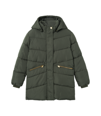 Name it winter winterjas meisjes - groen - lang, puffer - NkfMemo