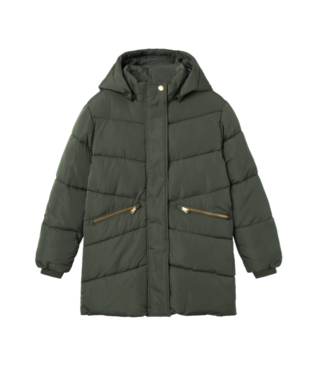 Name it winter winterjas meisjes - groen - lang, puffer - NkfMemo