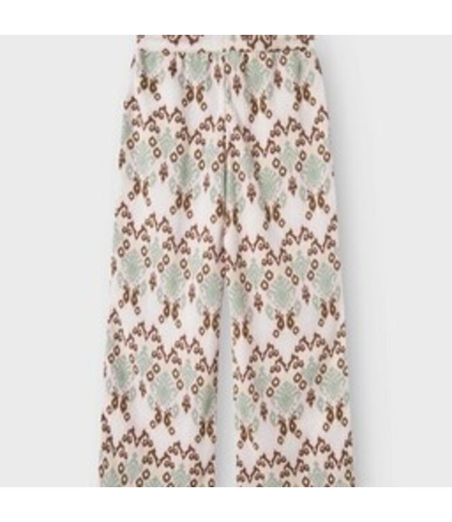 Name it zomer broek meisjes - wide fit - print beige - Nkfhamsa