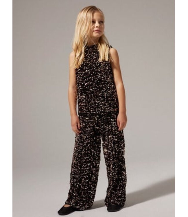 Name it winter broek meisjes - bruin - wide, straight fit - NkfRunica