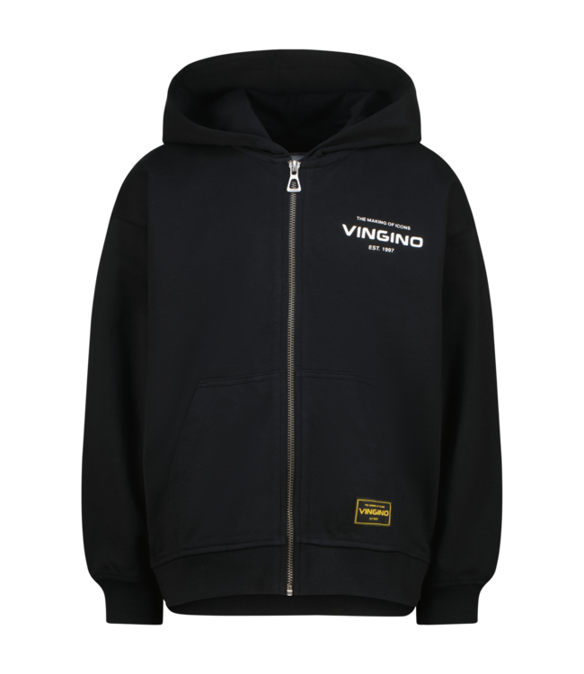 Vingino winter vest jongens - zwart - Basic-Vest - oversized fit