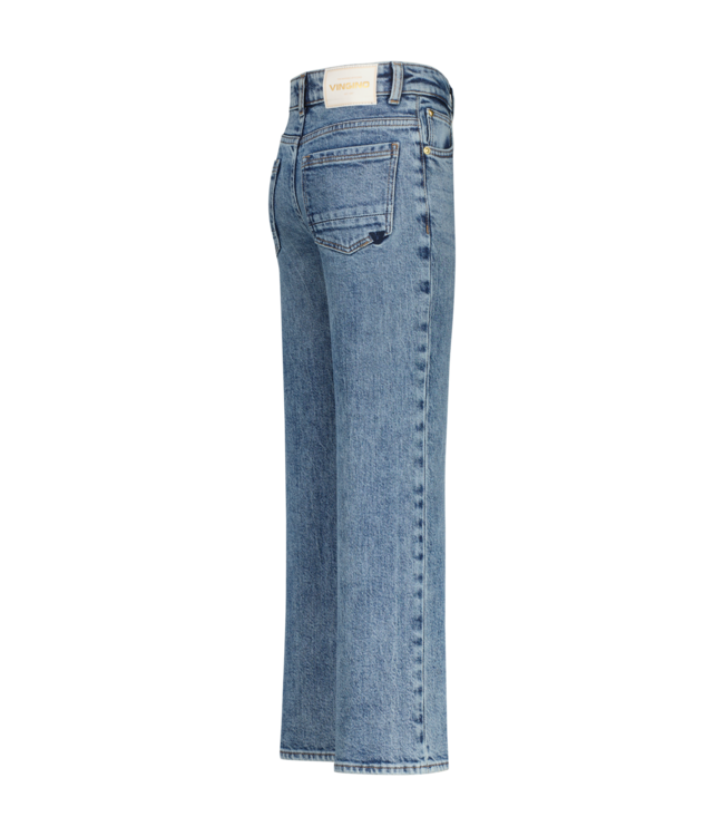 Vingino winter jeansbroek meisjes - blauw - Cecile - wide leg fit