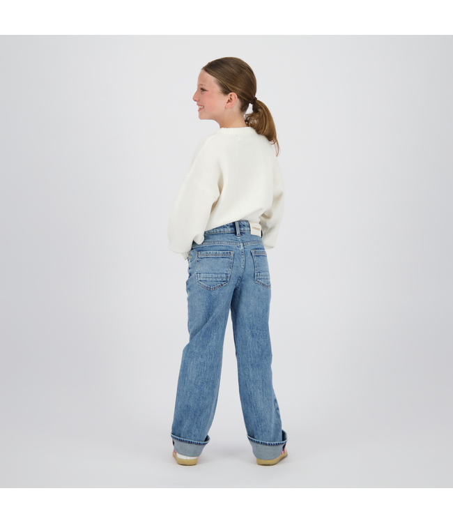 Vingino winter jeansbroek meisjes - blauw - Cecile - wide leg fit