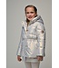 Le Chic winter winterjas meisjes - zilver - Billie - folie, stippen