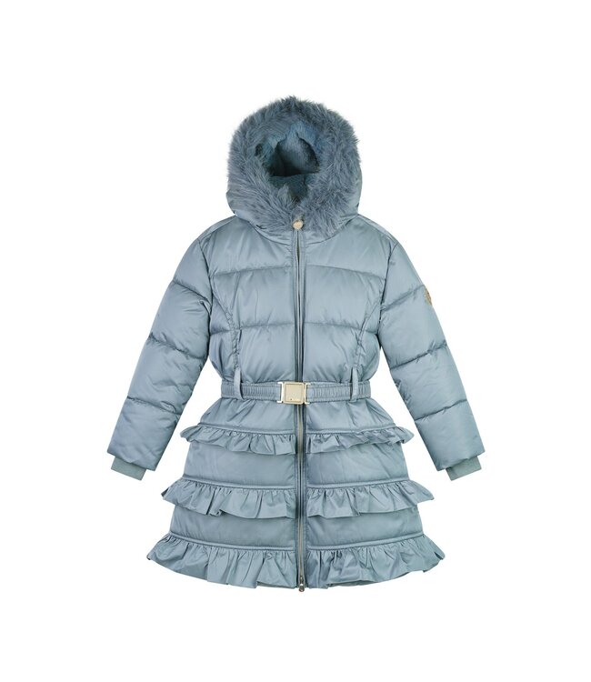 Le Chic winter winterjas meisjes - blauw - Blight- ruffle