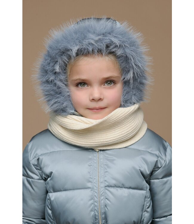 Le Chic winter winterjas meisjes - blauw - Blight- ruffle