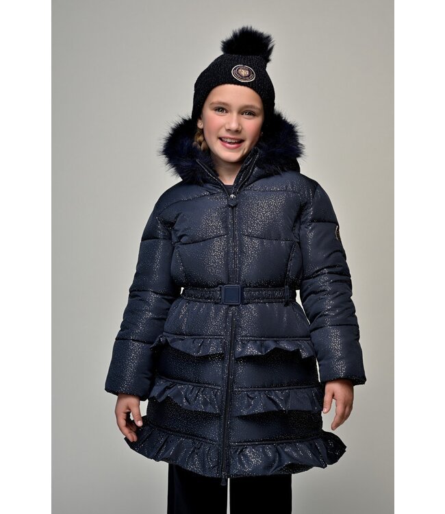 Le Chic winter winterjas meisjes - navy blauw - Blight - ruffle
