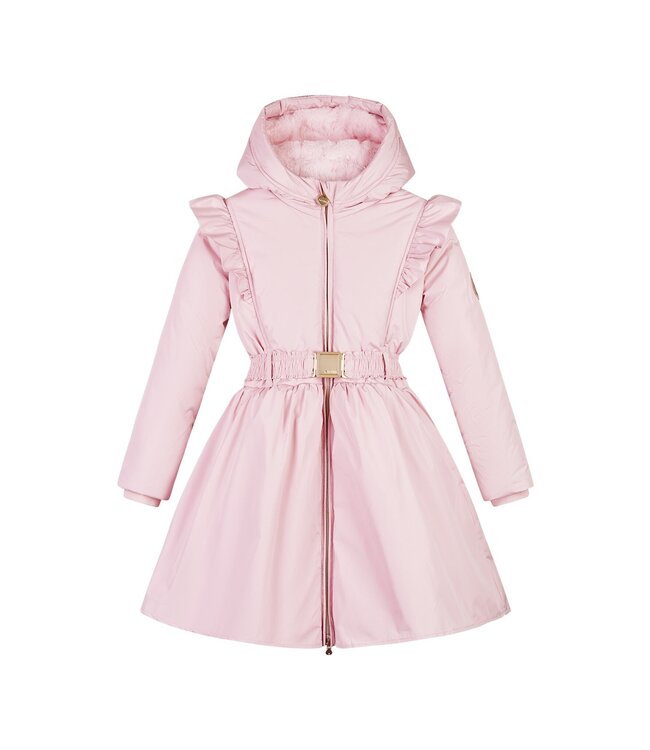 Le Chic winter winterjas meisjes - roze - Beth - riem