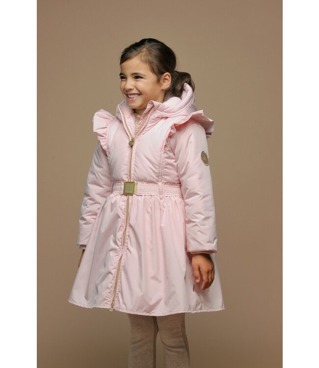 Le Chic winter winterjas meisjes - roze - Beth - riem