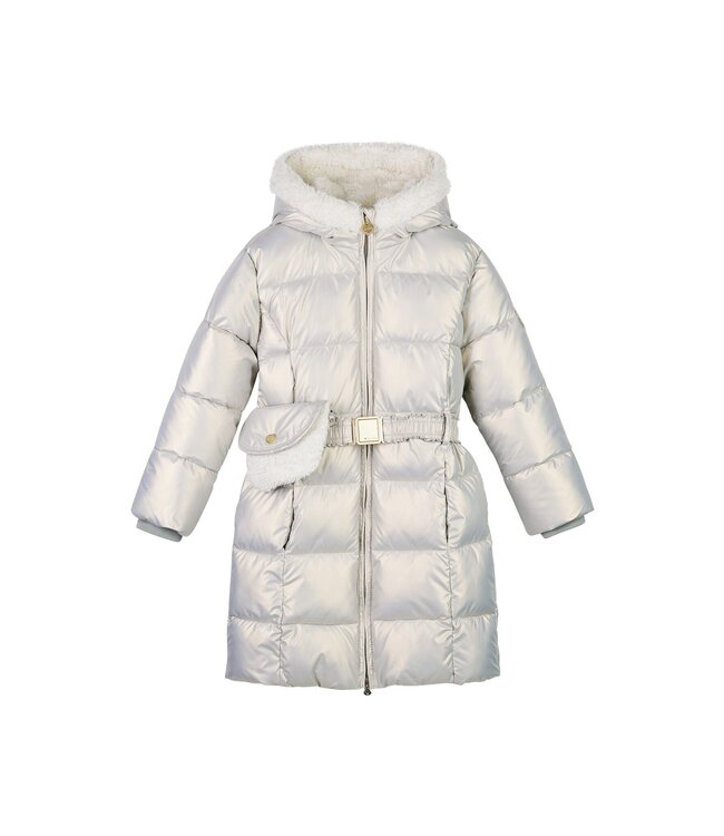 Le Chic winter winterjas meisjes - zilver - Bodhi - furry tas