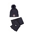 Le Chic winter muts & sjaal set meisjes - navy blauw - Rosa & Reya