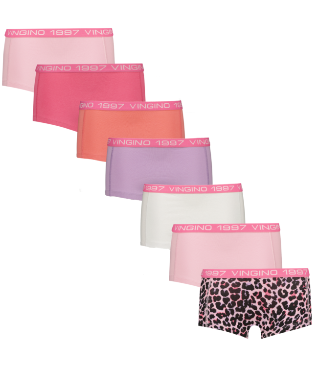Vingino winter ondergoed meisjes - roze - Girls-boxer-7pack