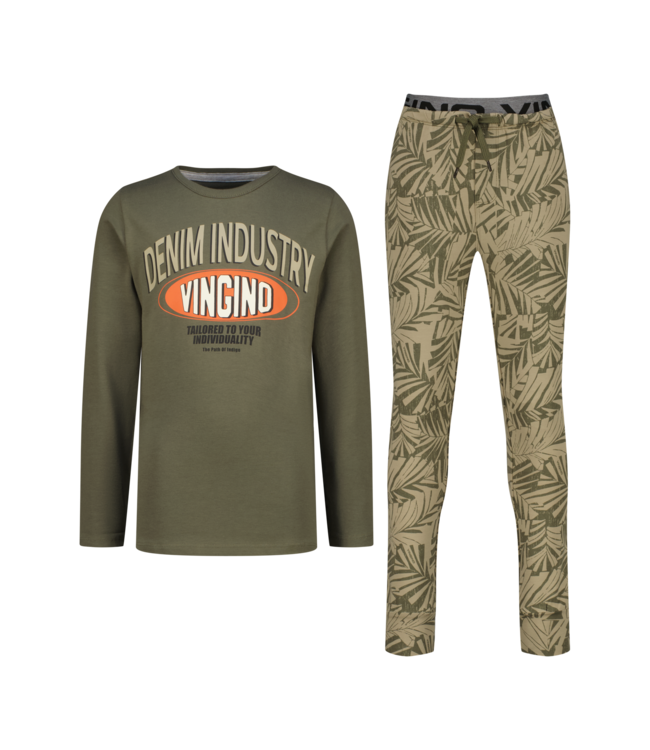 Vingino winter pyjama jongens - groen - Walmo - comfort fit