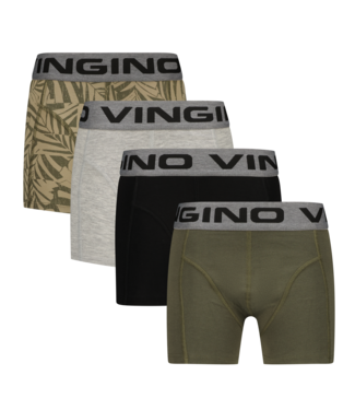Vingino winter ondergoed jongens - groen - Graphic 4-pack - classic boxer