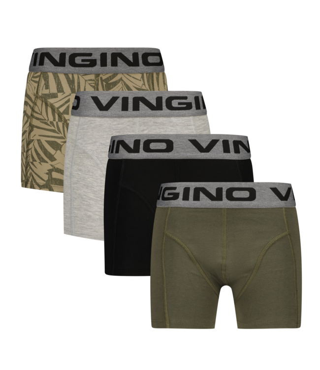 Vingino winter ondergoed jongens - groen - Graphic 4-pack - classic boxer
