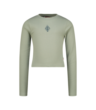 Vingino winter top meisjes - groen - Basic crop longsleeve - rib