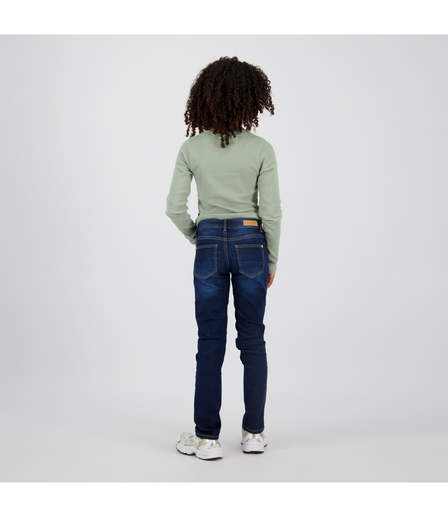 Vingino winter top meisjes - groen - Basic crop longsleeve - rib