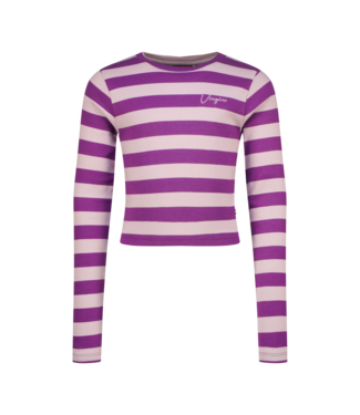 Vingino winter top meisjes - paars - Basic crop top - rib, strepen