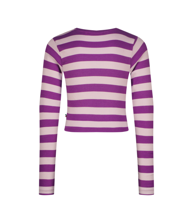 Vingino winter top meisjes - paars - Basic crop top - rib, strepen