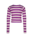 Vingino winter top meisjes - paars - Basic crop top - rib, strepen