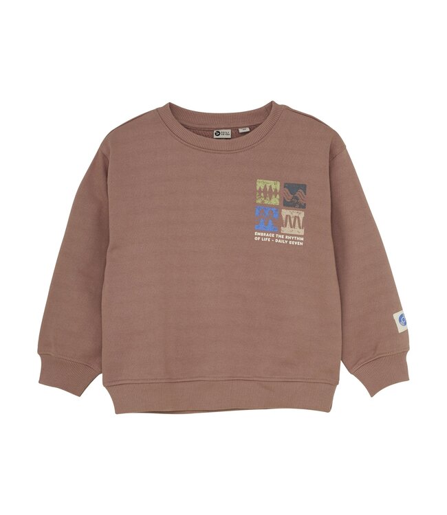 Daily7 winter sweater jongens - roze - oversized/print
