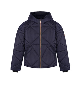 NoBell winter winterjas meisjes - navy blauw - Buffer - kort, capuchon