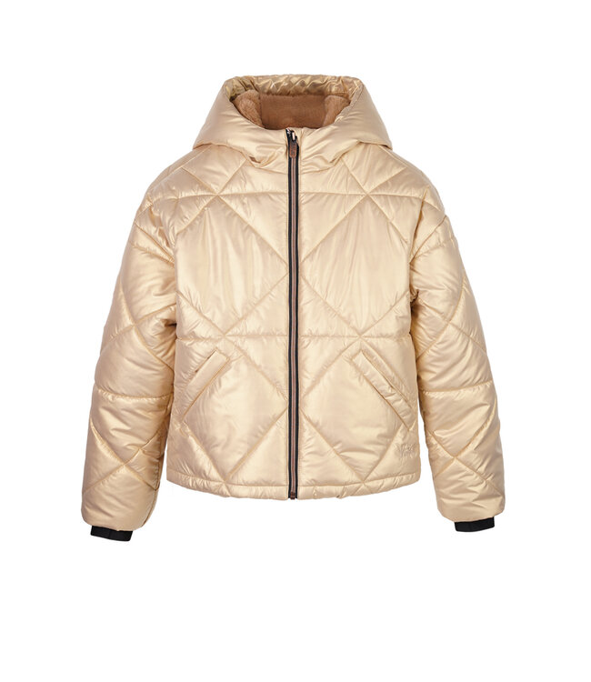 NoBell winter winterjas meisjes - bruin - Buffer - kort, capuchon