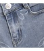 Daily7 winter jeansbroek meisjes - donker navy blauw - wide fit/hart