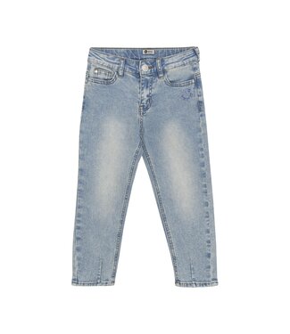 Daily7 winter jeansbroek meisjes - blauw - mom fit/harten zak