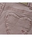 Daily7 winter jeansbroek meisjes - roze - mom fit/harten zak